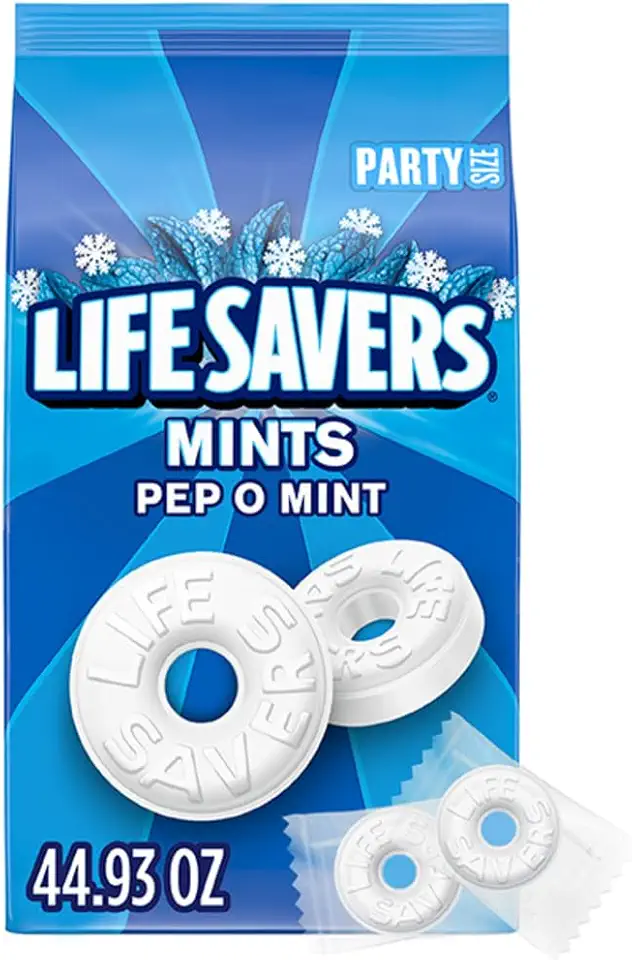 LIFE SAVERS Pep-O-Mint Peppermint Hard Candy Individually...