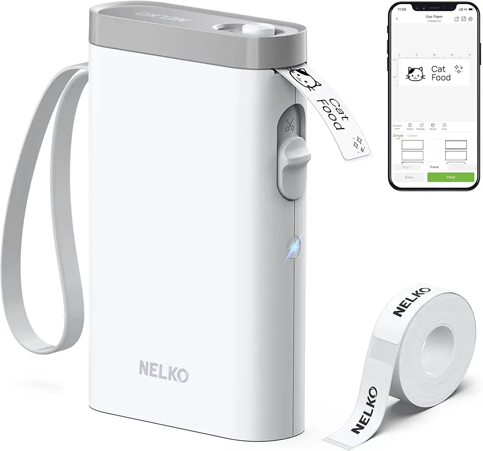 Nelko Label Maker Machine with Tape, P21 Blue...