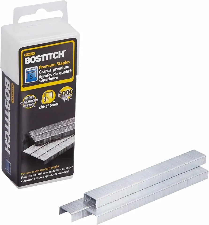 Bostitch Premium Standard Staples in Clear Plastic Box, 1/4...