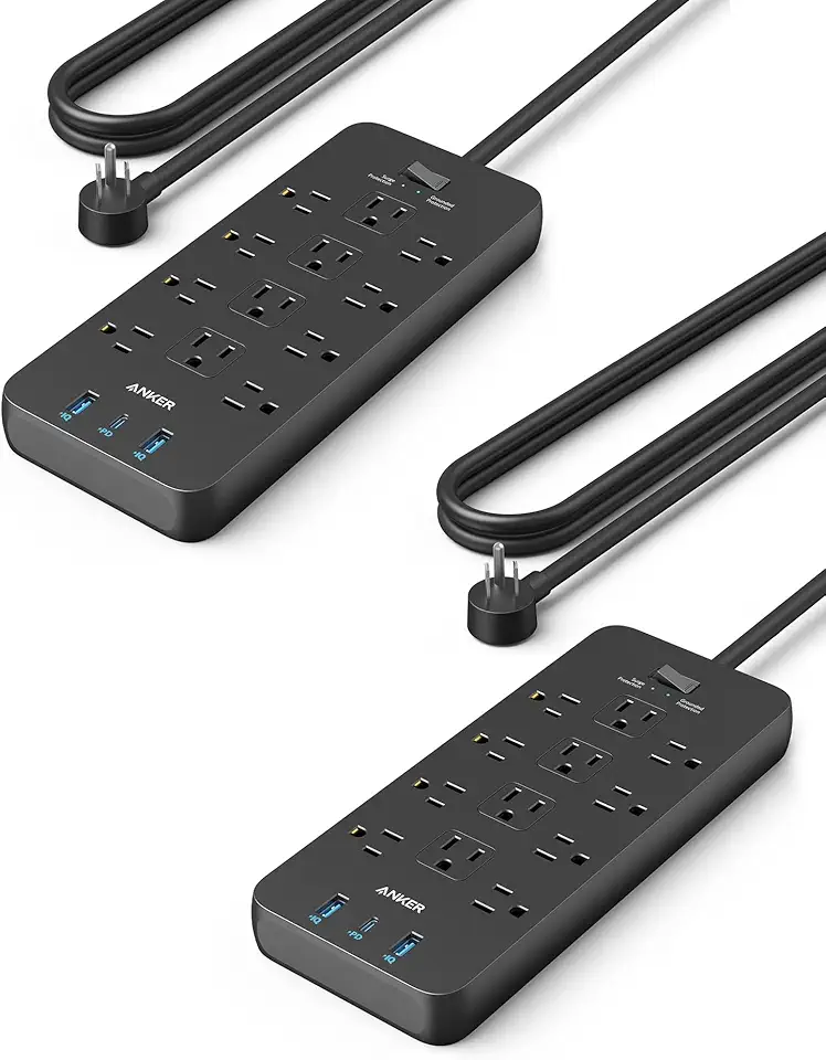 Anker (Pack of 2) Surge Protector Power Strip (2100J), 12...