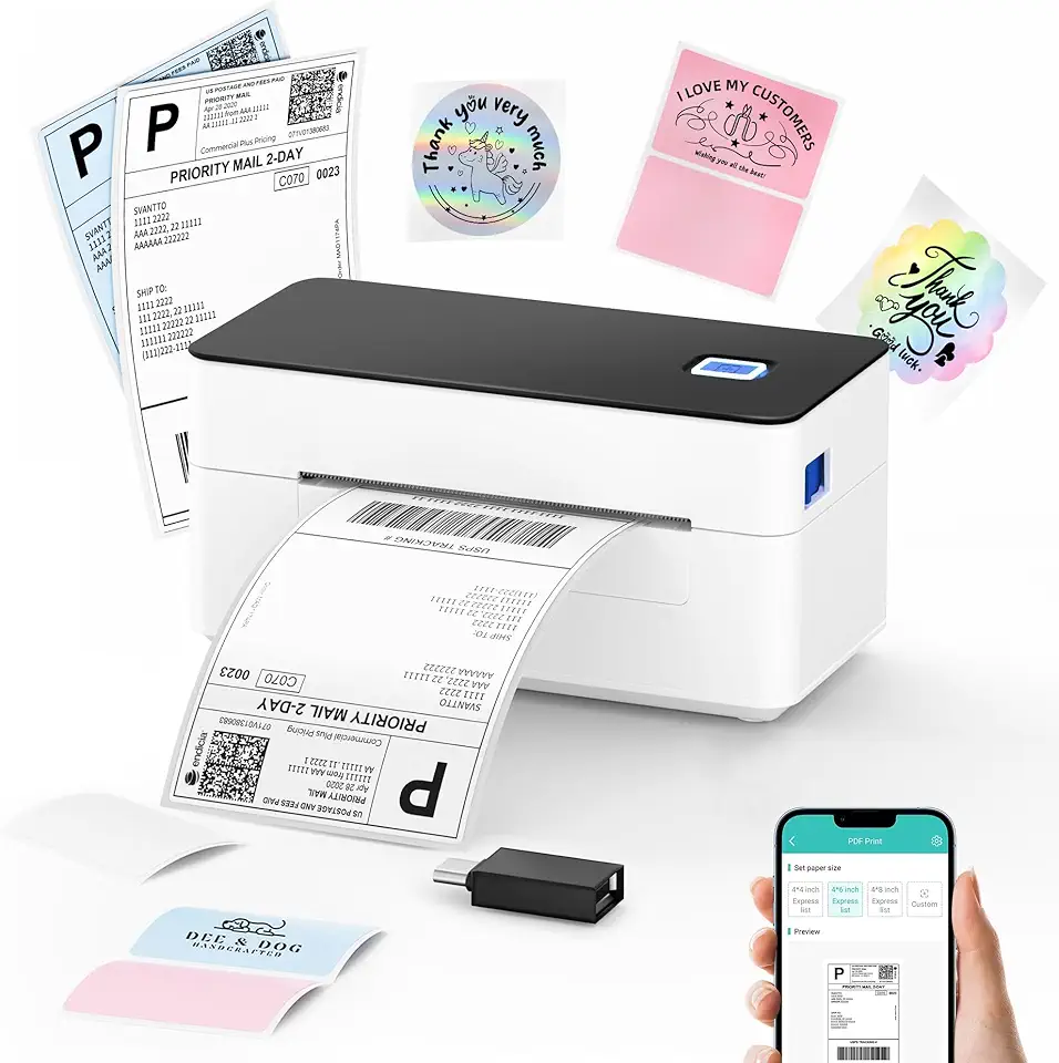 SVANTTO Bluetooth Thermal Shipping Label Prin...
