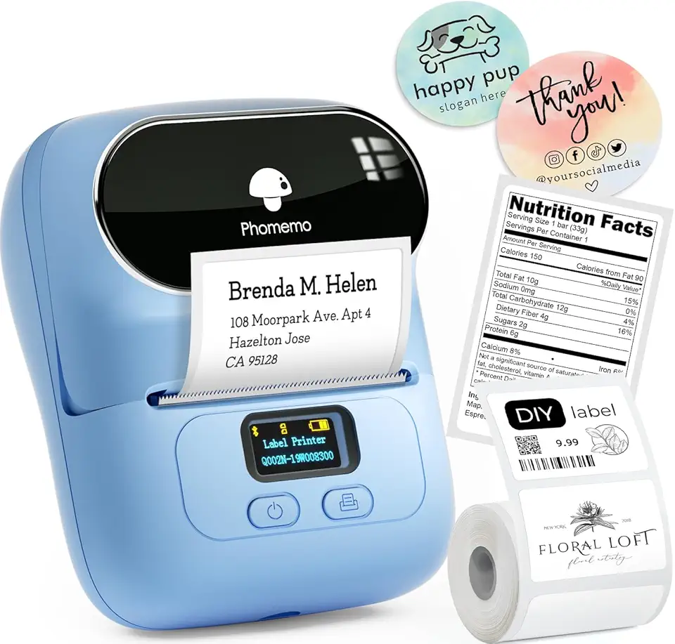 Phomemo Label Printer - M110 Barcode Printer, Upgraded...