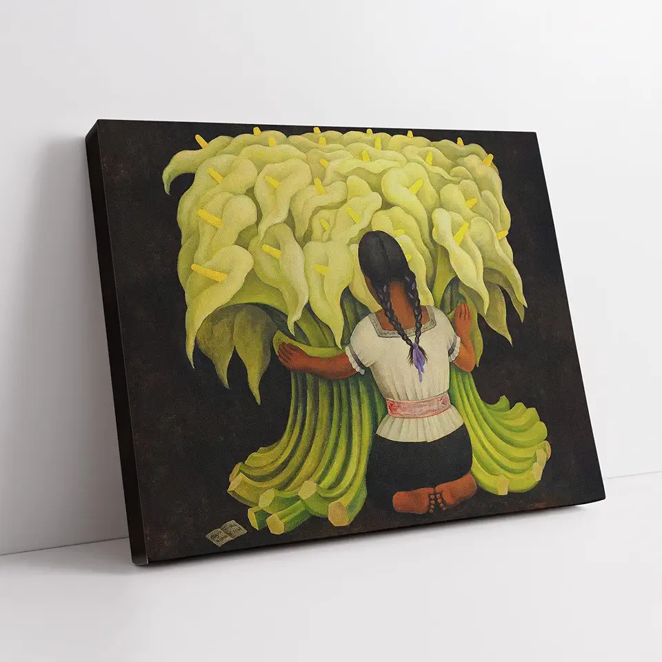 Monem Art The Flower Seller Canvas - Calla Lilly Vendor...