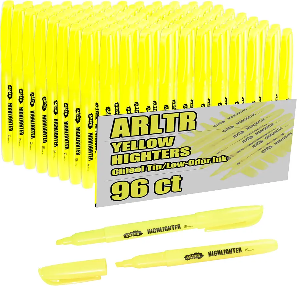 Yellow Highlighters, 96 Pack Highlighters Bright Colors,...