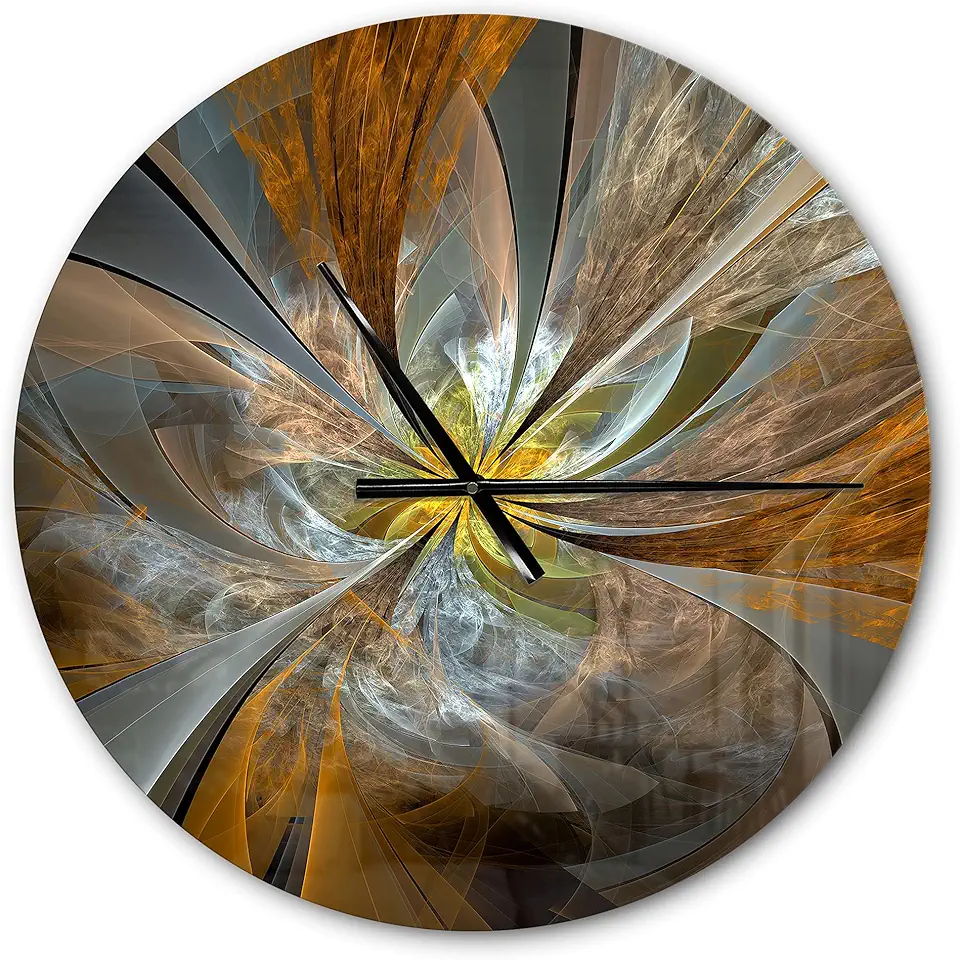 'Symmetrical Brown Fractal Flower ' Modern wall...